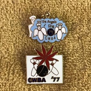 2 California Women’s Bowling Association Pins
